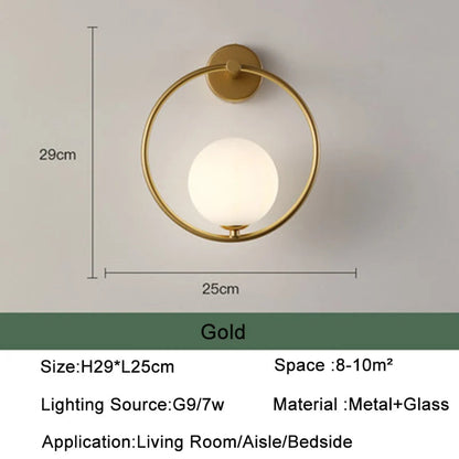 Nordic Glass Ball Wall Light