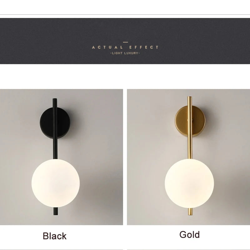 Nordic Glass Ball Wall Light