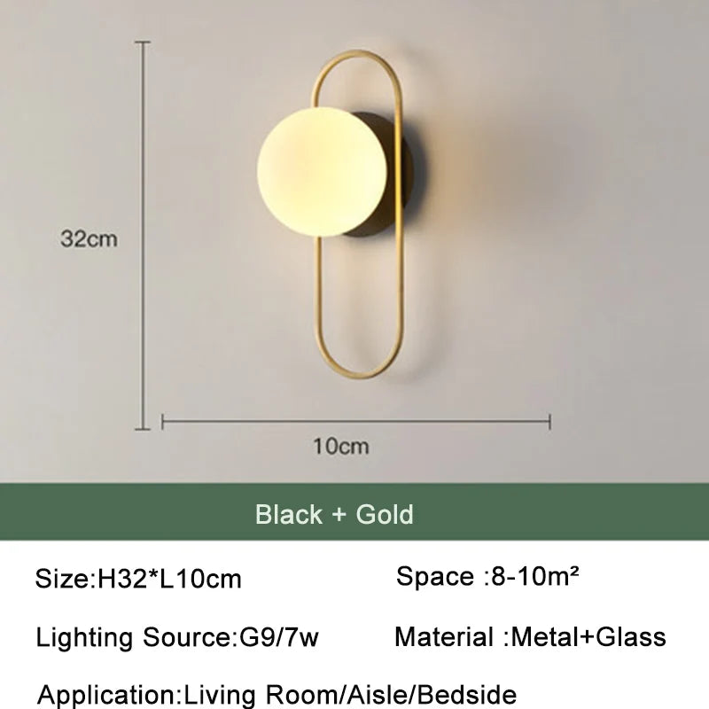 Nordic Glass Ball Wall Light