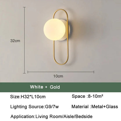 Nordic Glass Ball Wall Light