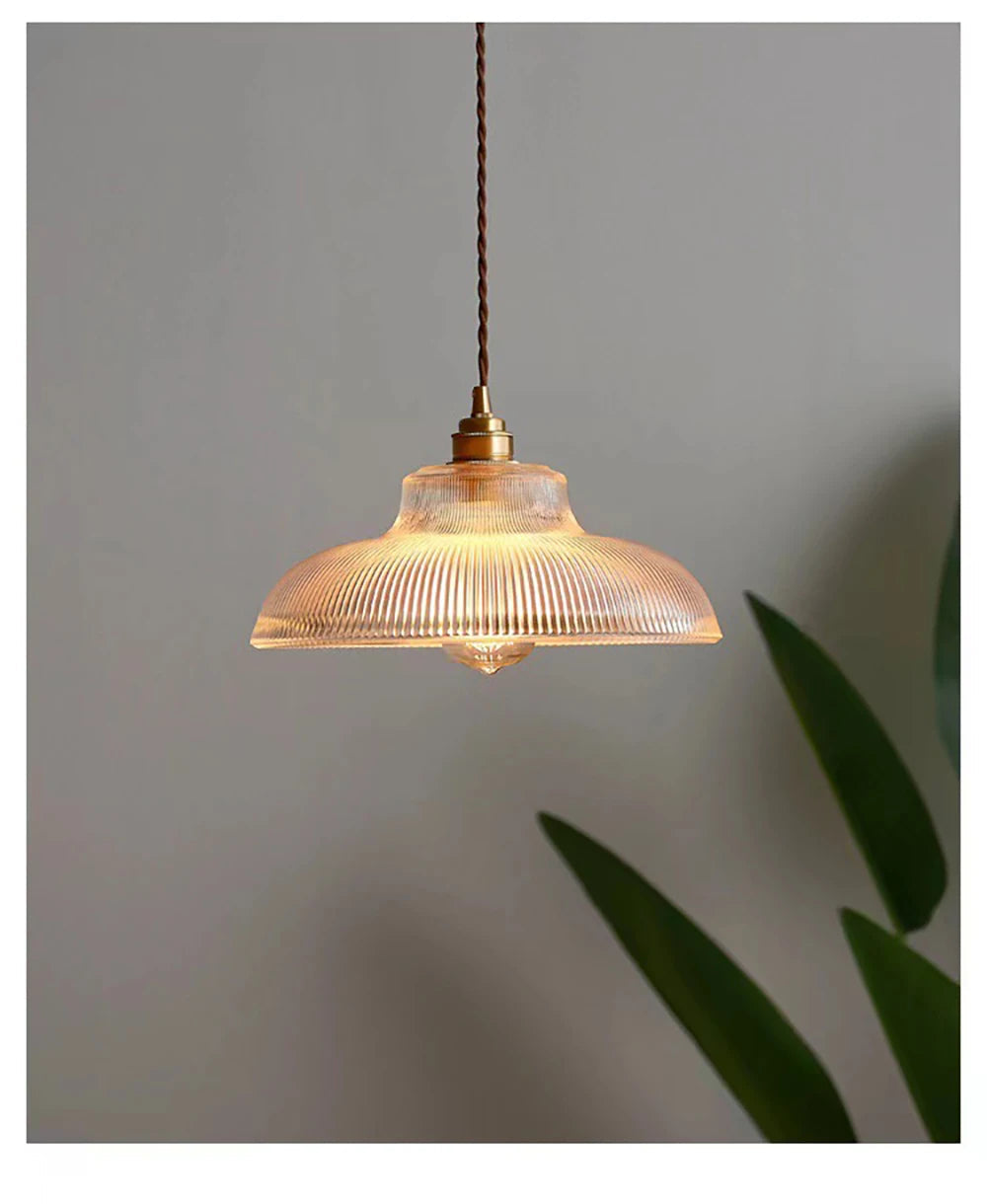 Nordic Glass Copper Pendant Light