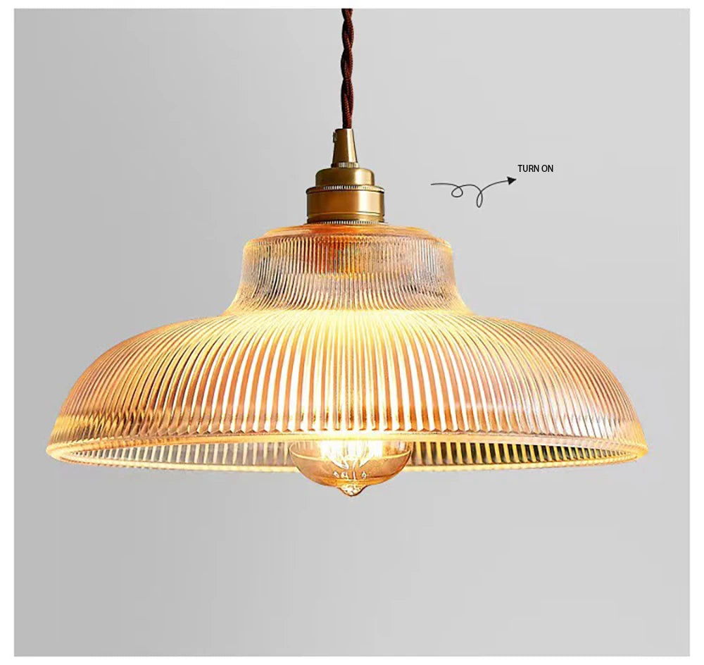 Nordic Glass Copper Pendant Light