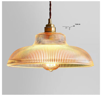 Nordic Glass Copper Pendant Light