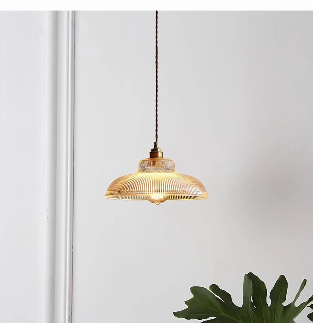 Nordic Glass Copper Pendant Light