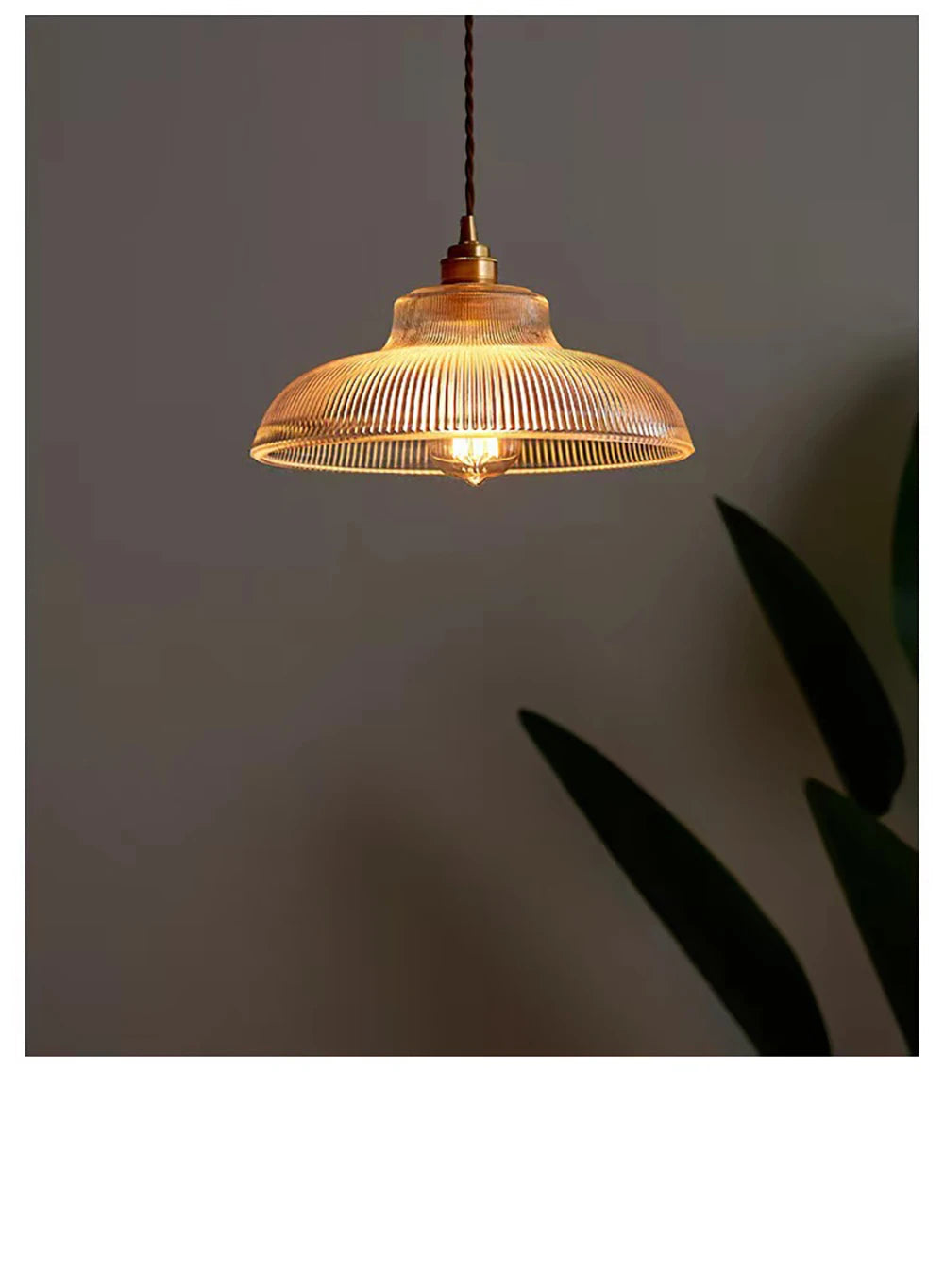 Nordic Glass Copper Pendant Light