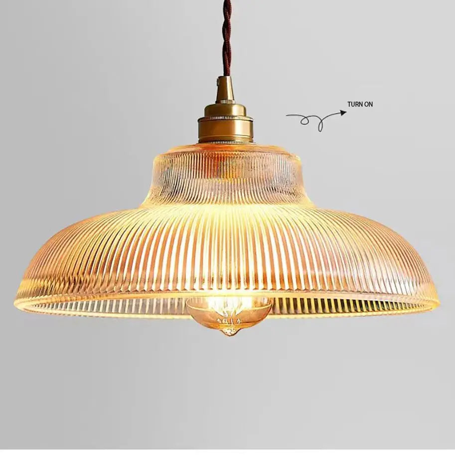 Nordic Glass Copper Pendant Light