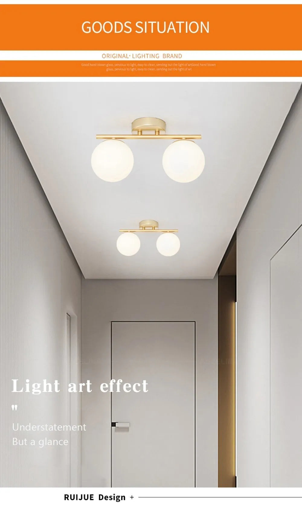 Nordic Glass LED Ceiling Light