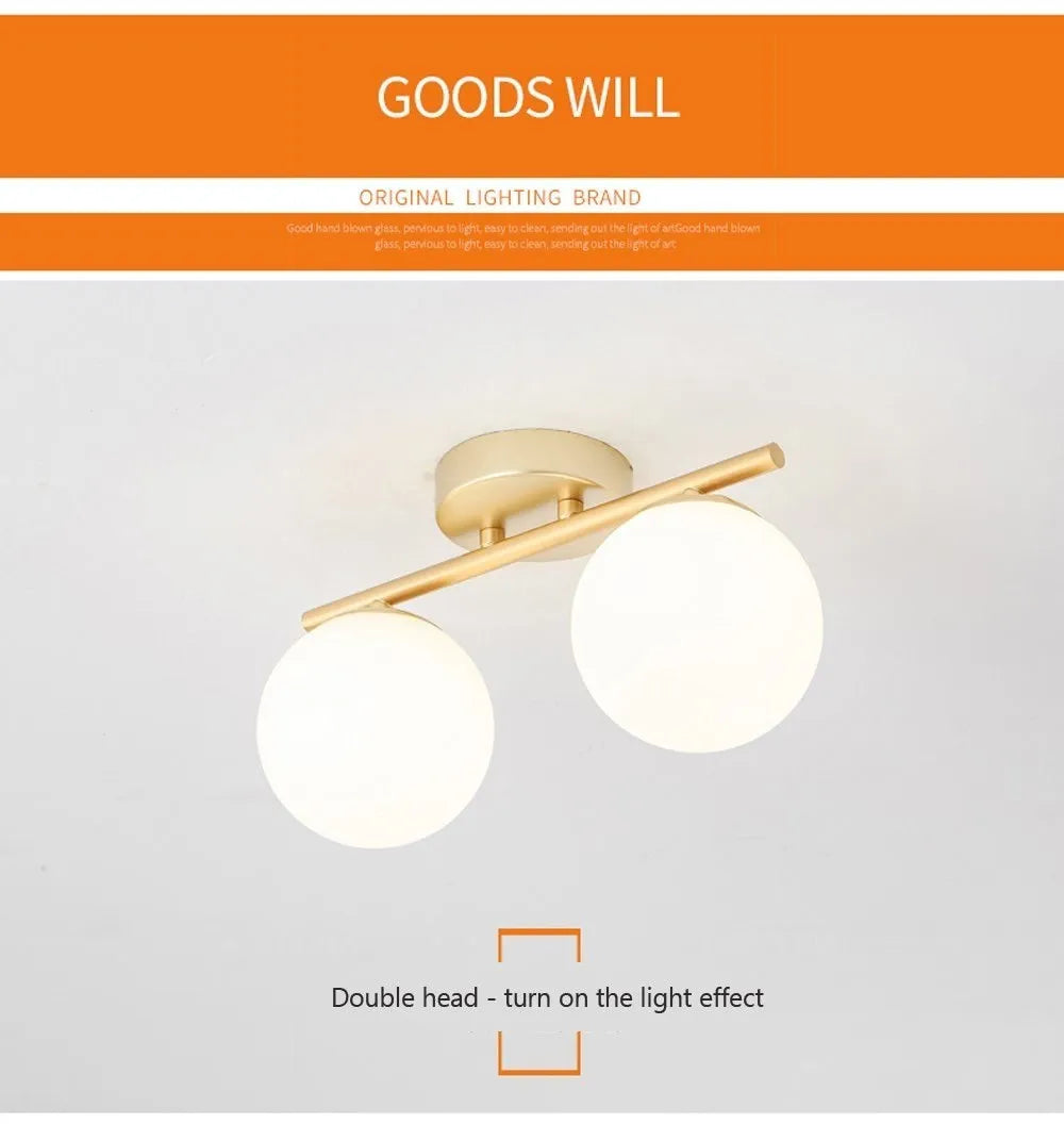 Nordic Glass LED Ceiling Light