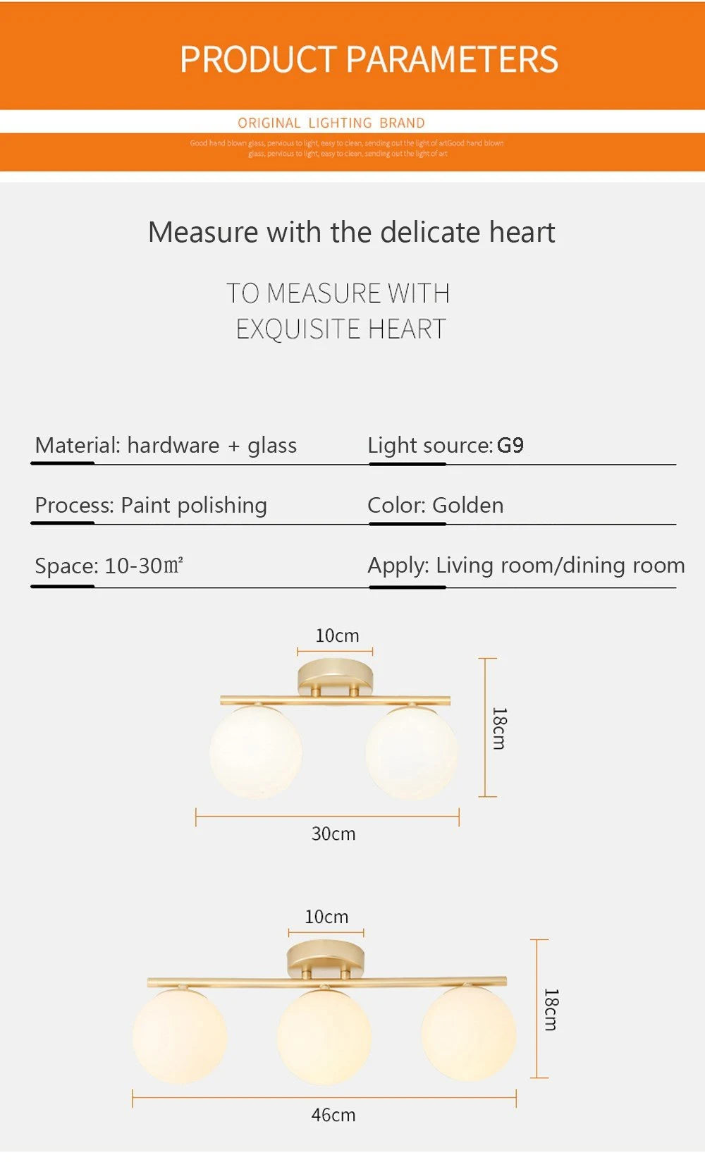 Nordic Glass LED Ceiling Light