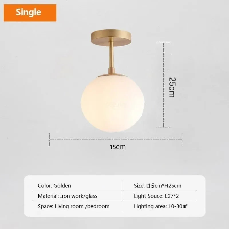 Nordic Glass LED Ceiling Light