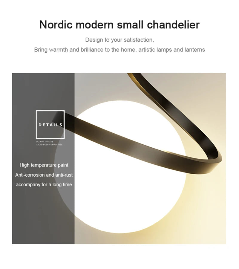 Nordic Glass LED Pendant Light