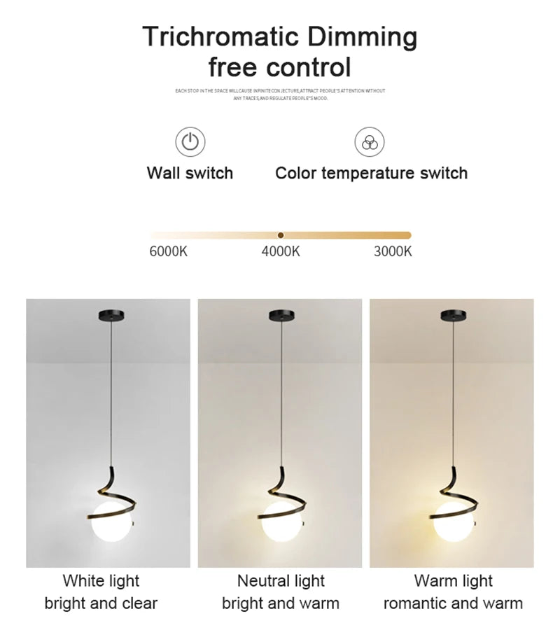 Nordic Glass LED Pendant Light