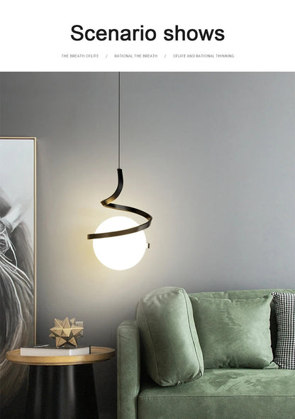 Nordic Glass LED Pendant Light