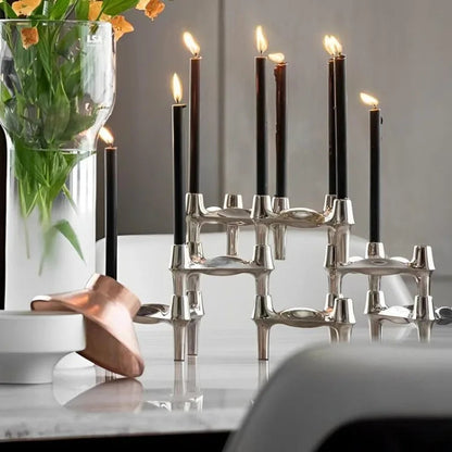 Nordic Gold Metal Candle Holder