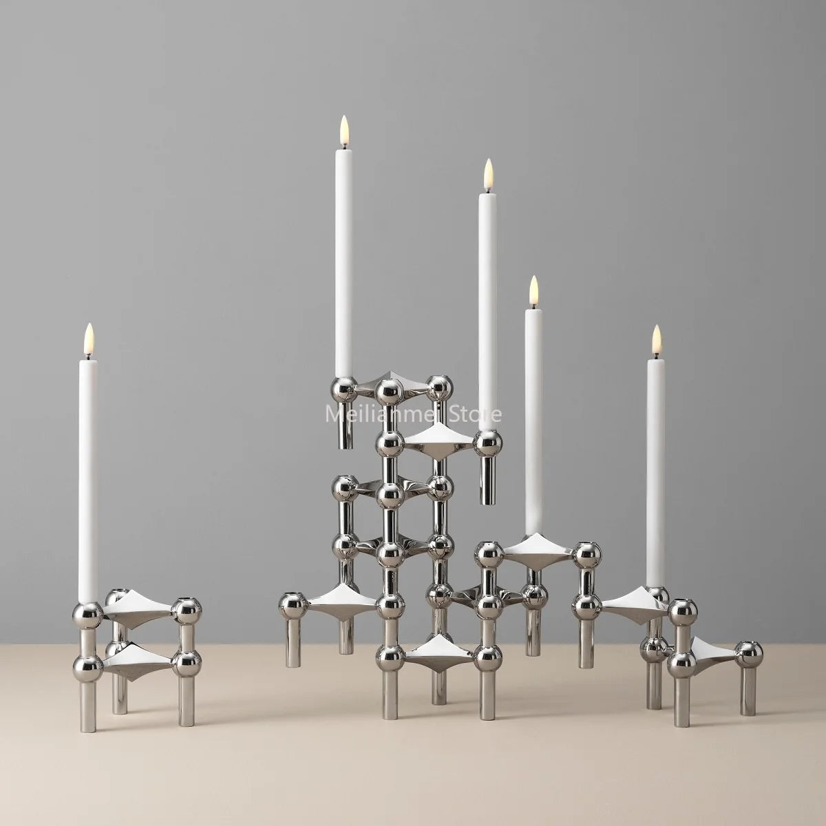 Nordic Gold Metal Candle Holder