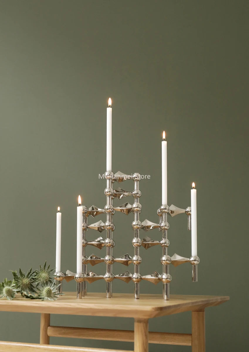 Nordic Gold Metal Candle Holder