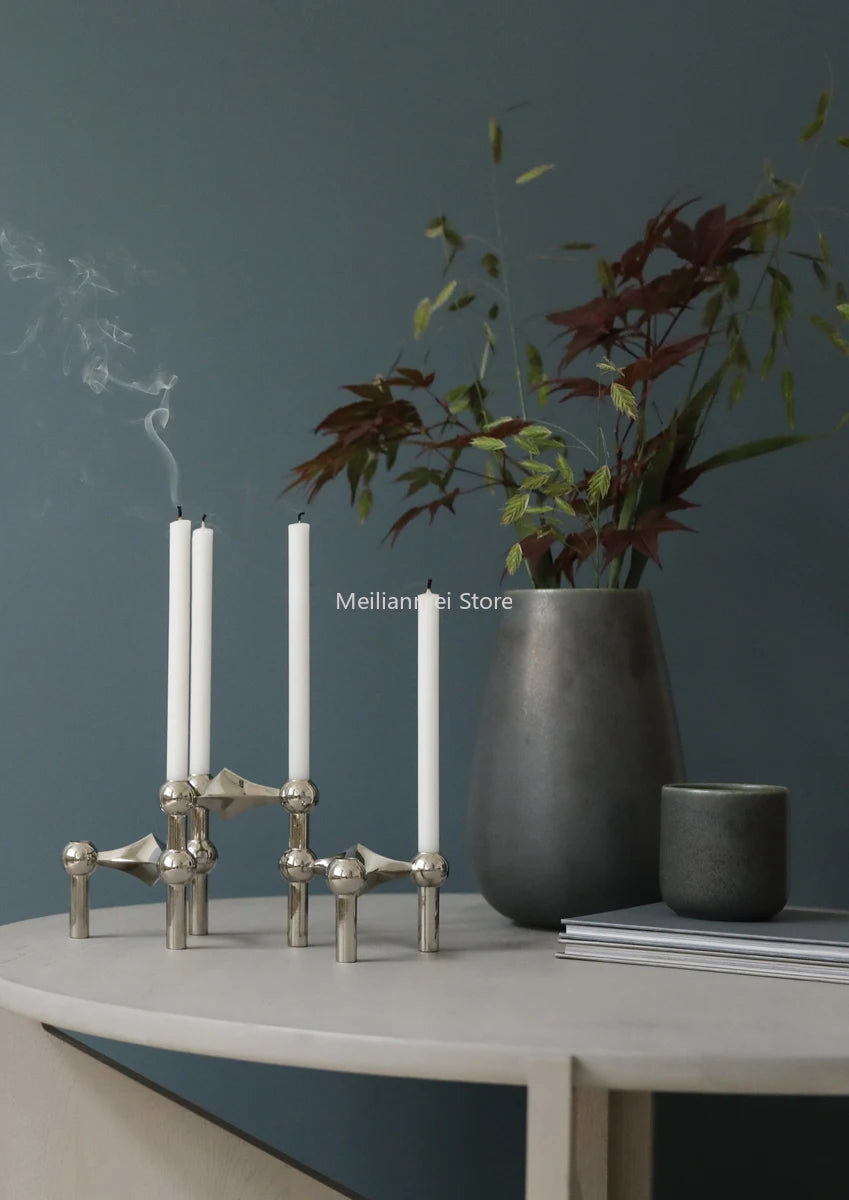 Nordic Gold Metal Candle Holder