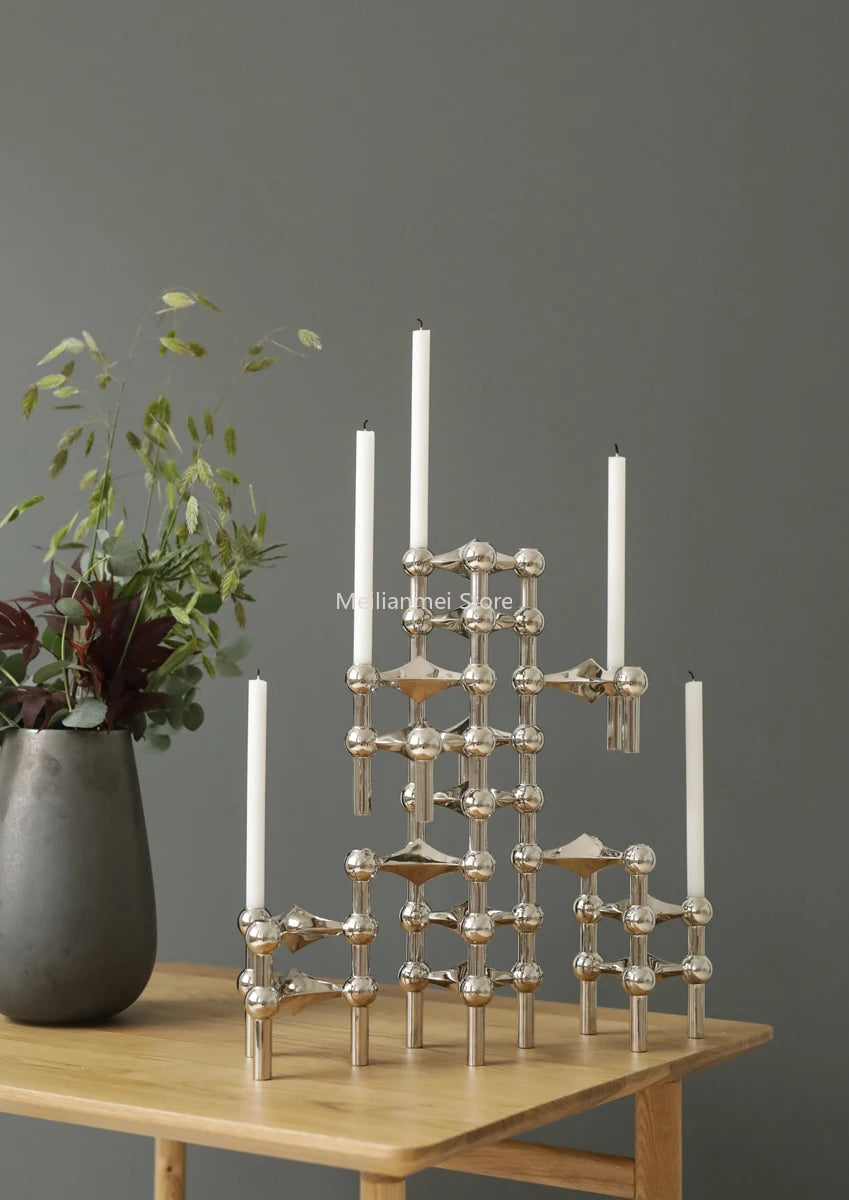 Nordic Gold Metal Candle Holder