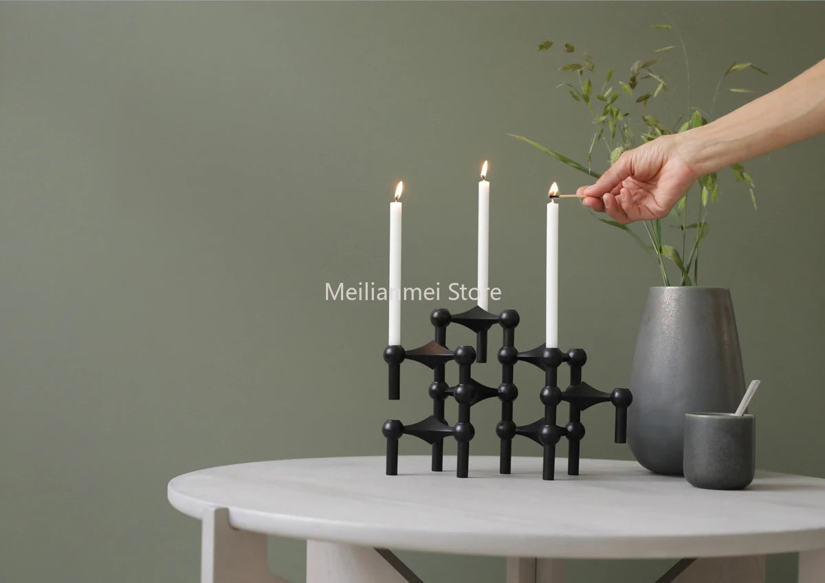 Nordic Gold Metal Candle Holder