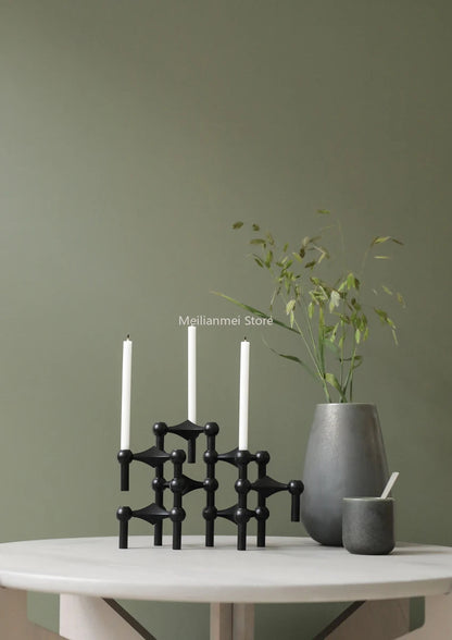 Nordic Gold Metal Candle Holder