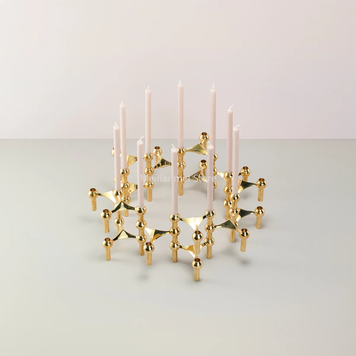 Nordic Gold Metal Candle Holder