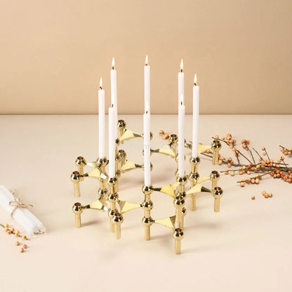 Nordic Gold Metal Candle Holder