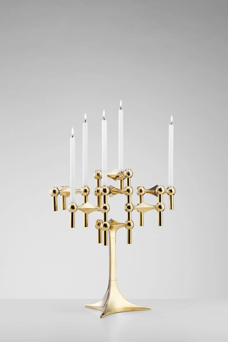 Nordic Gold Metal Candle Holder