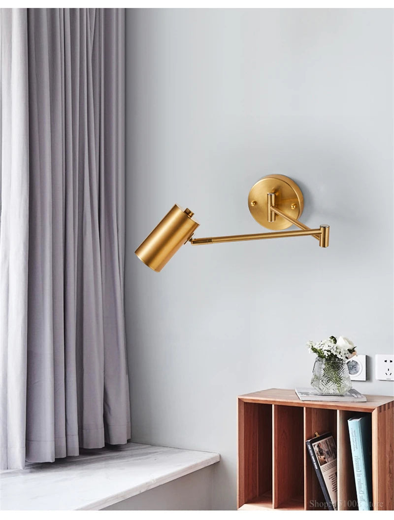 Nordic Gold/Black Foldable Wall Lamp