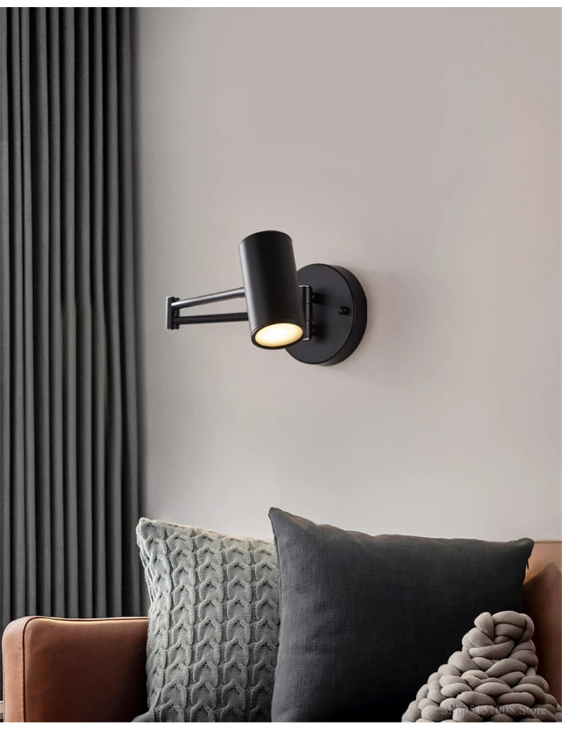 Nordic Gold/Black Foldable Wall Lamp