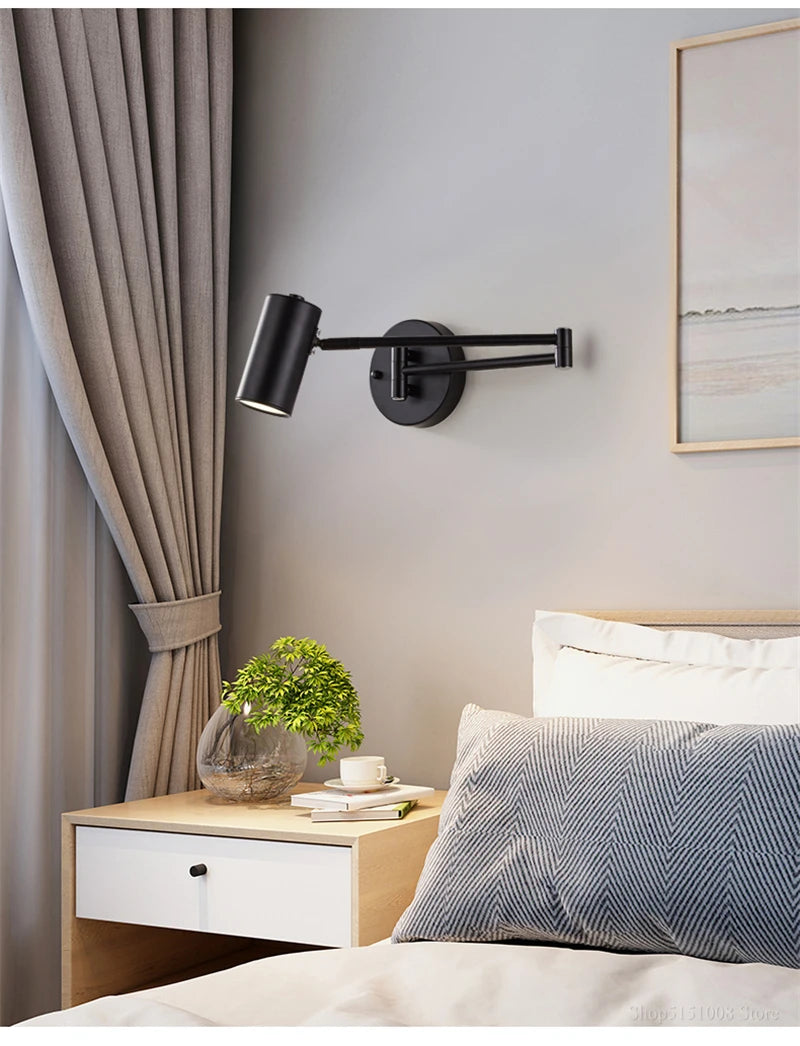 Nordic Gold/Black Foldable Wall Lamp