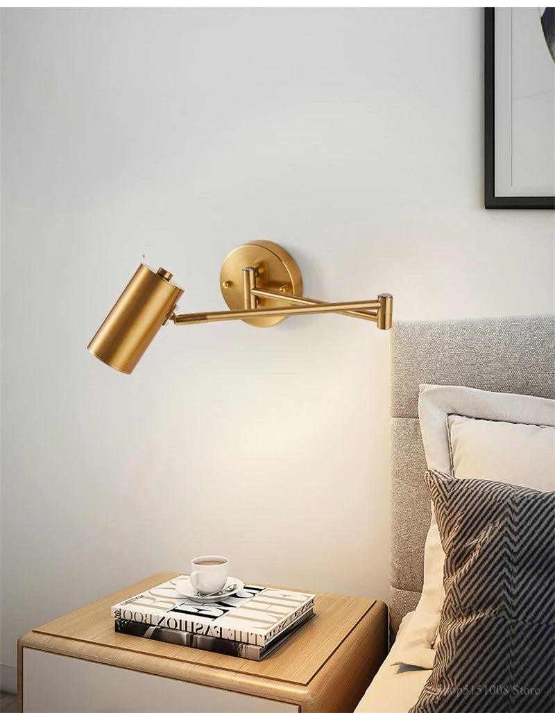 Nordic Gold/Black Foldable Wall Lamp