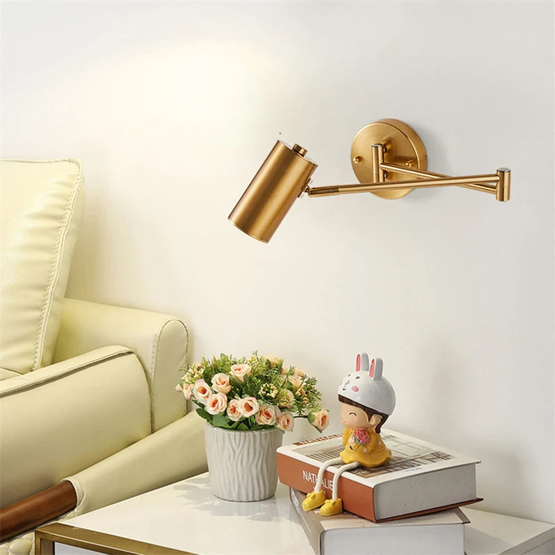 Nordic Gold/Black Foldable Wall Lamp