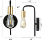 Nordic Gold/Black Iron Wall Lamp