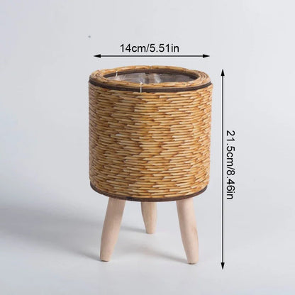 Nordic Hand Woven Rattan Planter