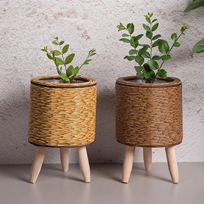 Nordic Hand Woven Rattan Planter