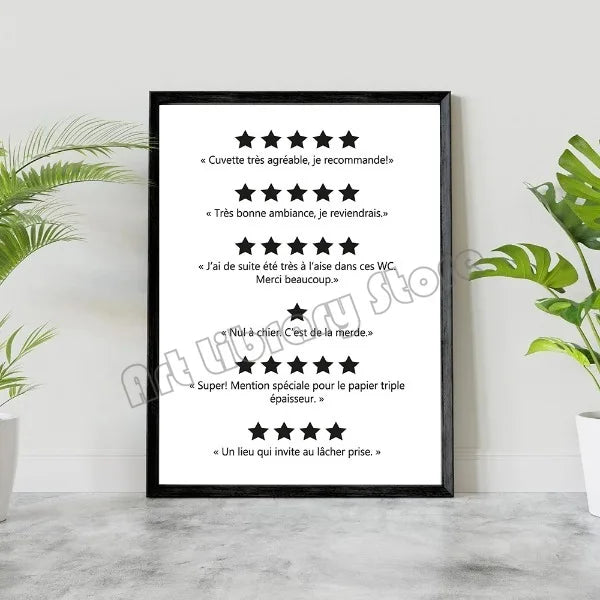 Nordic Humorous Bathroom Canvas Print