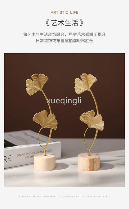 Nordic Iron Ginkgo Leaf Decor