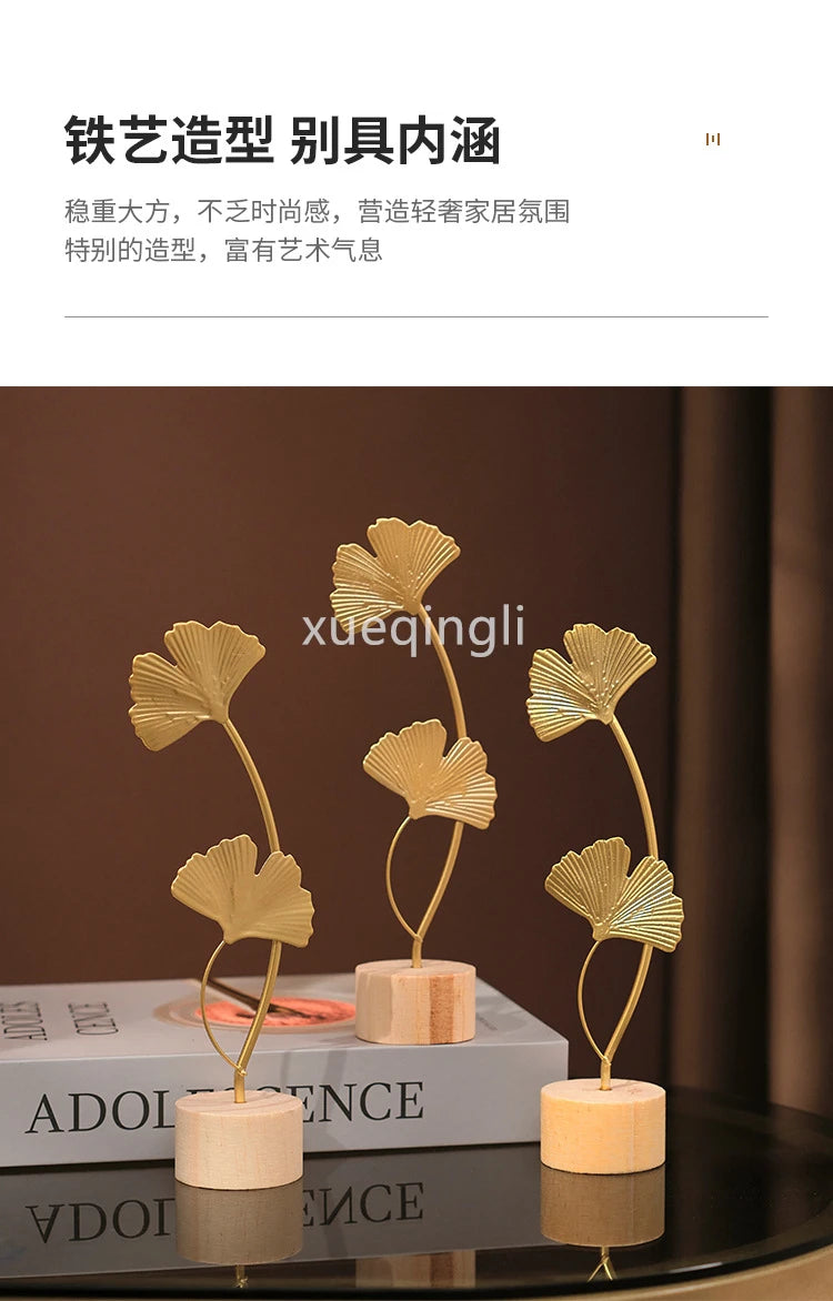 Nordic Iron Ginkgo Leaf Decor