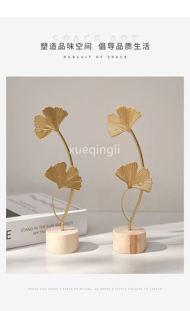 Nordic Iron Ginkgo Leaf Decor