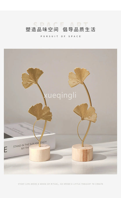 Nordic Iron Ginkgo Leaf Decor