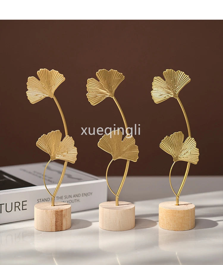 Nordic Iron Ginkgo Leaf Decor