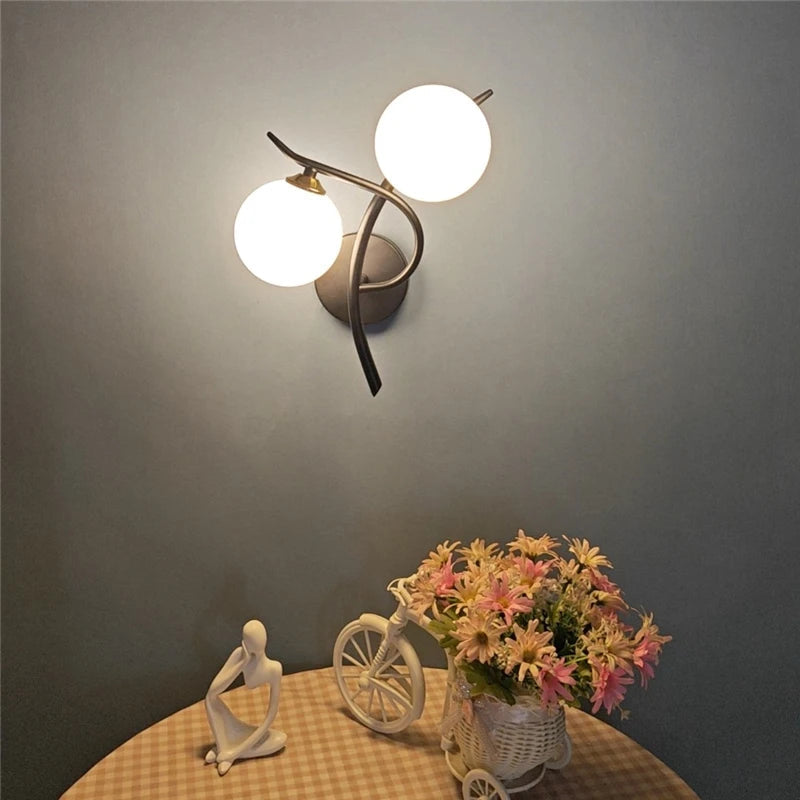 Nordic Iron Wall Lamps with Glass