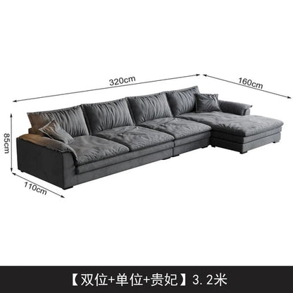 Nordic L-shaped Fabric Corner Sofa