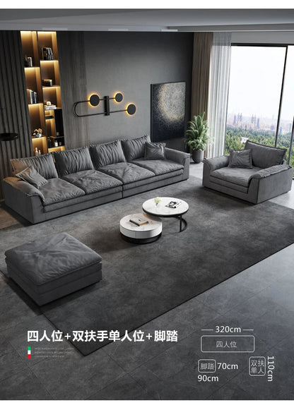 Nordic L-shaped Fabric Corner Sofa