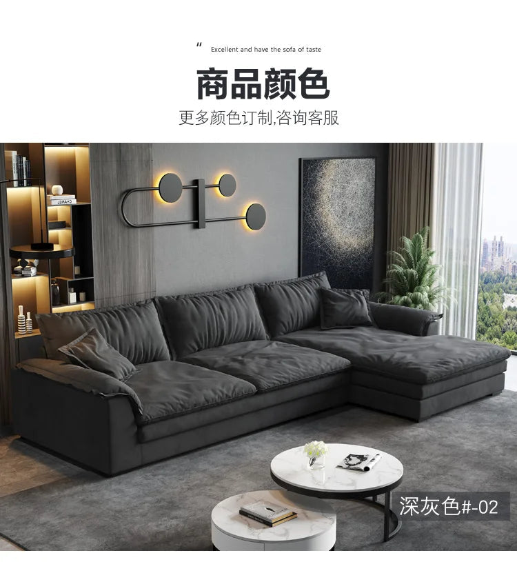 Nordic L-shaped Fabric Corner Sofa