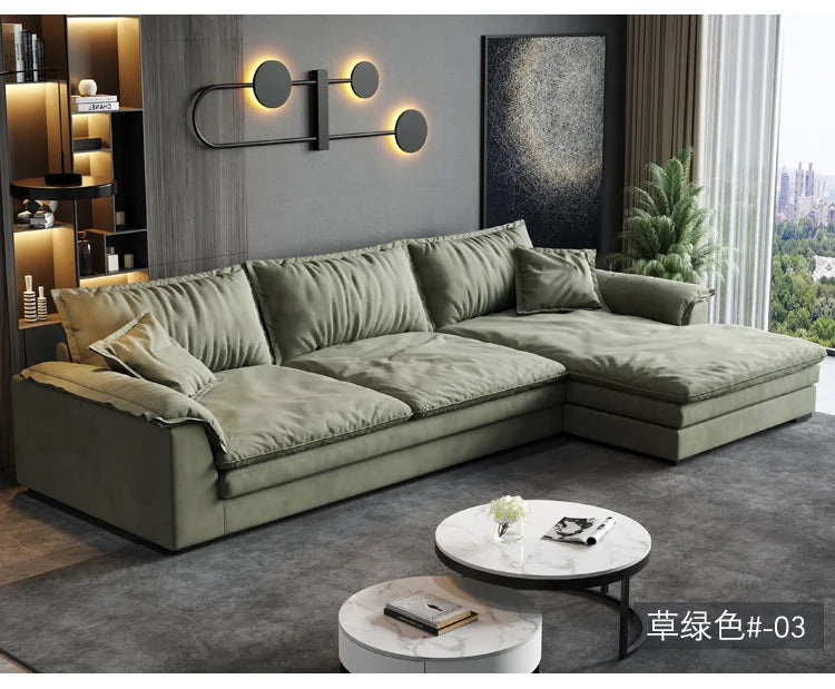 Nordic L-shaped Fabric Corner Sofa