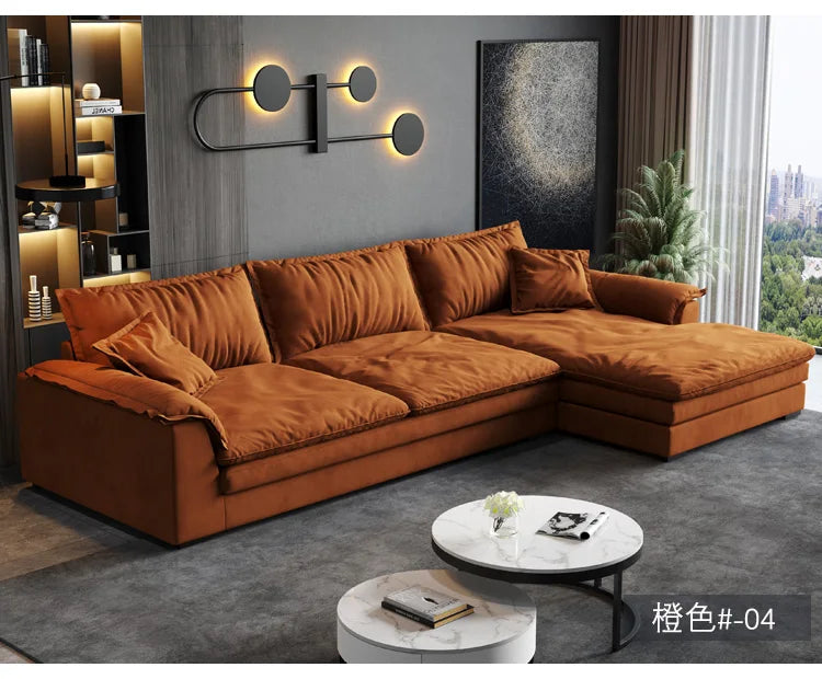 Nordic L-shaped Fabric Corner Sofa