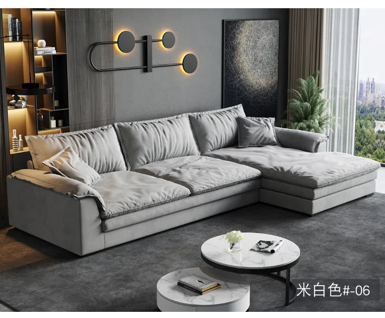 Nordic L-shaped Fabric Corner Sofa