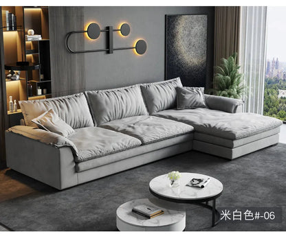 Nordic L-shaped Fabric Corner Sofa