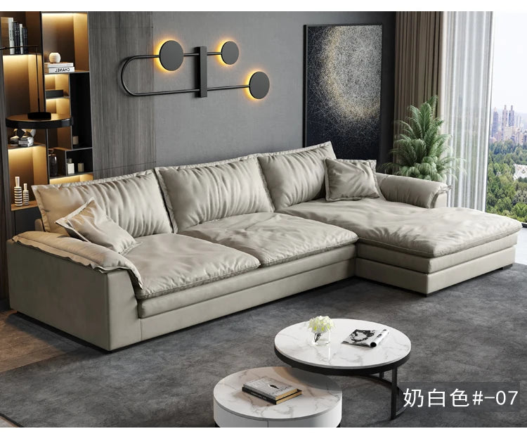 Nordic L-shaped Fabric Corner Sofa